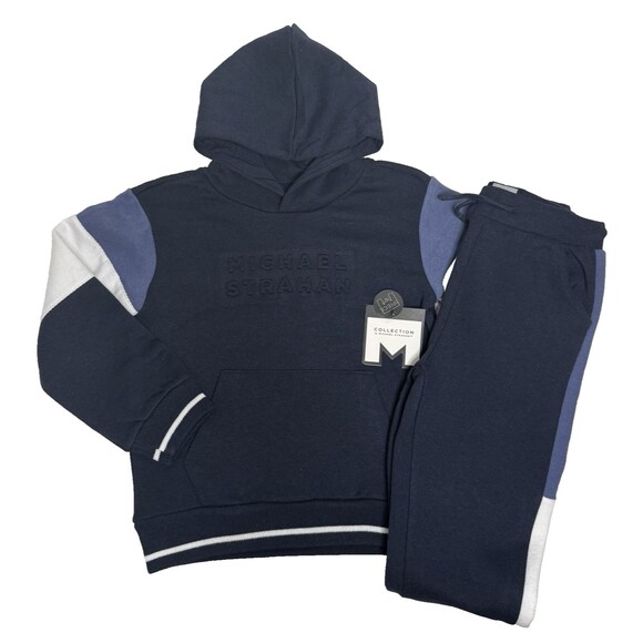 Collection by Michael Strahan Boys Blue Sweatsuit Size 4 Kids Hoodie & Pants Set - Picture 1 of 13